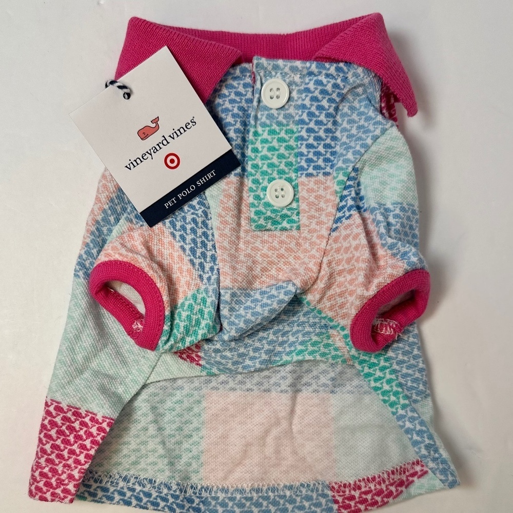 Vineyard Vines x Target Dog Polo Shirt XS Patchwork NWT